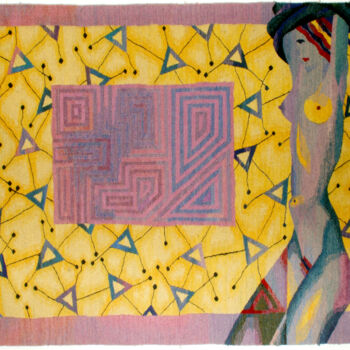 Textile Art titled "In the Shadow of a…" by Andrew Schneider, Original Artwork, Tapestry