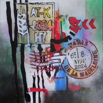 "PARIS-MADELEINE" başlıklı Tablo Claude Géan tarafından, Orijinal sanat, Akrilik Ahşap Sedye çerçevesi üzerine monte edilmiş