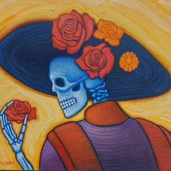 绘画 标题为“Catrina” 由David Lopez, 原创艺术品, 油
