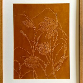 「Fritillaria flower…」というタイトルの絵画 Iryna Antoniuk (IRENA TONE)によって, オリジナルのアートワーク, アクリル