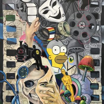 Painting titled "Dictum – factum" by Rinetta Feliz, Original Artwork, Oil Mounted on Wood Stretcher frame
