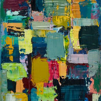 Pittura intitolato "Rectangles 5" da Simon Findlay, Opera d'arte originale, Olio