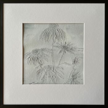 Malerei mit dem Titel "Echinacea Black and…" von Iryna Antoniuk (IRENA TONE), Original-Kunstwerk, Acryl