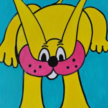 Painting titled "équilibre" by Salvadore C, Original Artwork, Acrylic Mounted on Wood Stretcher frame