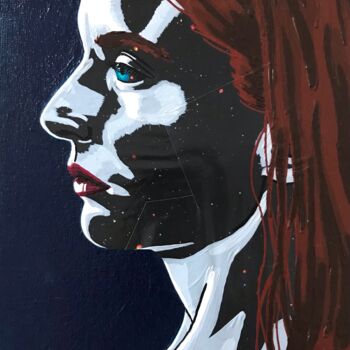 Collages titled "Stella" by Annabelle Amory, Original Artwork, Acrylic Mounted on Wood Panel