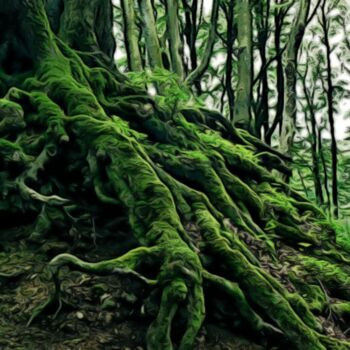 Φωτογραφία με τίτλο "Rooted Whispers: Un…" από Fetux_lines, Αυθεντικά έργα τέχνης, Ακρυλικό