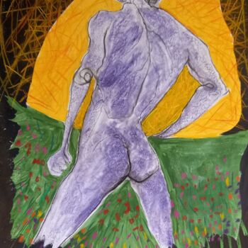 Drawing titled "l amour est dans le…" by Evelyne Cassan, Original Artwork, Pastel