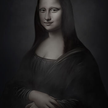 Digitale Kunst mit dem Titel "The Dark Mona Lisa…" von La Galerie De L'Amour, Original-Kunstwerk, Digitale Malerei