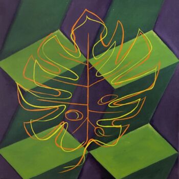 Ζωγραφική με τίτλο "La Femme Végétale -…" από Art Et Inclusion Exposition, Αυθεντικά έργα τέχνης, Λάδι