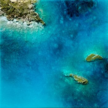 Peinture intitulée "Moody blue" par Ana Hefco, Œuvre d'art originale, Acrylique Monté sur Châssis en bois