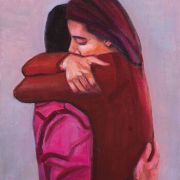 Peinture intitulée "Finally together La…" par Art Et Inclusion Exposition, Œuvre d'art originale, Huile