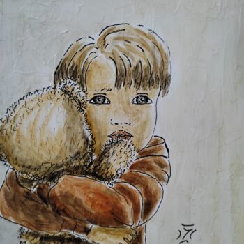 Peinture intitulée "Regard Philippe Bou…" par Art Et Inclusion Exposition, Œuvre d'art originale, Acrylique