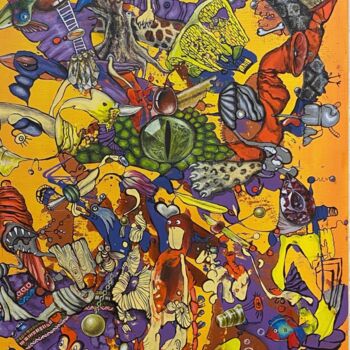 绘画 标题为“Hola, Africa!” 由Daryanov, 原创艺术品, 丙烯 安装在木质担架架上