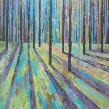 Painting titled "Прохладное лето" by Irina Gubarevich, Original Artwork, Acrylic