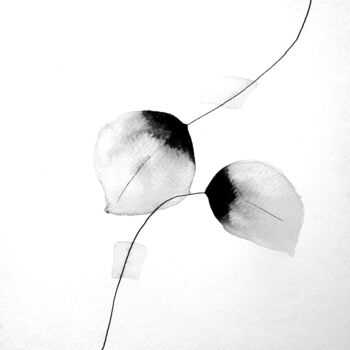 Peinture intitulée "Tes lèvres plume su…" par Isabelle Mignot, Œuvre d'art originale, Encre
