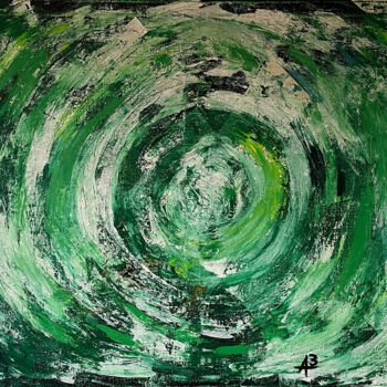 Painting titled "Abstrakte Ölgemälde…" by Apostel13, Original Artwork, Oil Mounted on Wood Stretcher frame