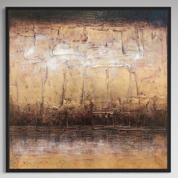 Collages titled "Delta Dawn" by Paresh Nrshinga F R S A, Original Artwork, Collages Mounted on Wood Stretcher frame