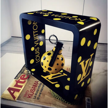 Sculpture titled "Cazzimma Bomb Yello…" by Cupydo, Original Artwork, Wood