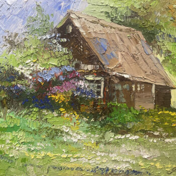 绘画 标题为“SUMMER REFUGE” 由Vahe Bagumyan, 原创艺术品, 油 安装在木质担架架上