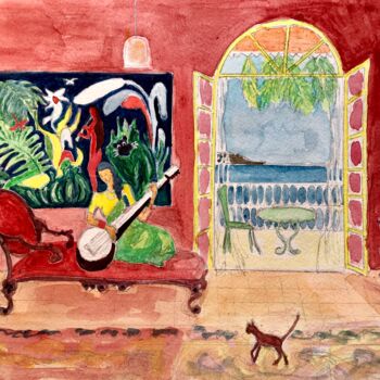 Peinture intitulée "Goa, Tiracol Fort,…" par Michel Testard, Œuvre d'art originale, Aquarelle
