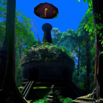Digital Arts με τίτλο "Nature's Embrace: R…" από Gerard Yadav, Αυθεντικά έργα τέχνης, Εικόνα που δημιουργήθηκε με AI