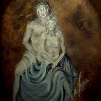 Peinture intitulée "instant présent" par Catherine Lesueur (C.Lesueur), Œuvre d'art originale