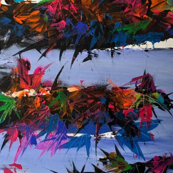 Painting titled "« OUT OF DREAM »" by Laurent Zagarri, Original Artwork, Acrylic Mounted on Wood Stretcher frame