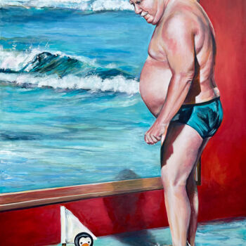 Malerei mit dem Titel "Na ... wo willst du…" von Michael Rehr-Hoffmann, Original-Kunstwerk, Acryl