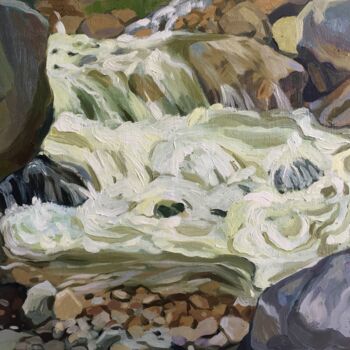 Peinture intitulée ""The overflowing ri…" par Raffi Ghazaryan, Œuvre d'art originale, Huile Monté sur Châssis en bois