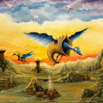 Painting titled "Gregory Pyra Piro o…" by Gregory Pyra Piro, Original Artwork, Oil Mounted on Other rigid panel