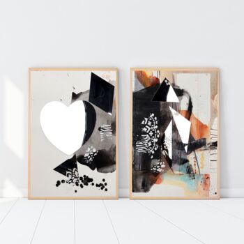 Malerei mit dem Titel "Mirror conversation…" von Poonam Choudhary, Original-Kunstwerk, Collagen