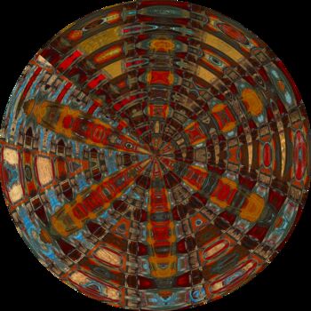 Digital Arts titled "DESERT SHIELD" by Philippe Ceulemans, Original Artwork, Digital Painting Mounted on Plexiglass