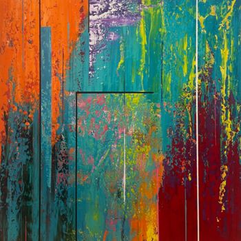 Painting titled "Field of Noise no:8" by Uday Mastenbroek, Original Artwork, Acrylic