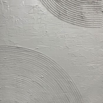 Peinture intitulée "White mood" par Khanna Mara, Œuvre d'art originale, Plâtre