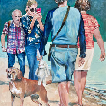 Malerei mit dem Titel "Entourage III" von Michael Rehr-Hoffmann, Original-Kunstwerk, Acryl