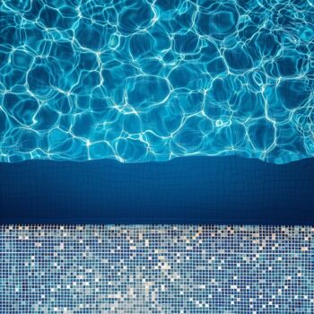 제목이 "Pool 01, 2024"인 디지털 아트 Jil Anders로, 원작, AI 생성 이미지 기타 단단한 패널에 장착됨