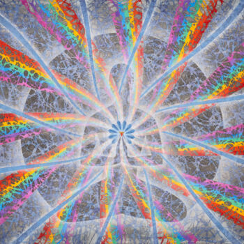 Malerei mit dem Titel "Namaste II" von Socrates Geens, Original-Kunstwerk, Acryl Auf Keilrahmen aus Holz montiert