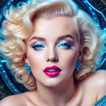 Цифровое искусство под названием "Marilyn Monroe Quee…" - B.Mansour, Подлинное произведение искусства, Изображение, сгенерир…