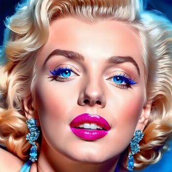 Цифровое искусство под названием "MARILYN MONROE QUEE…" - B.Mansour, Подлинное произведение искусства, 2D Цифровая Работа