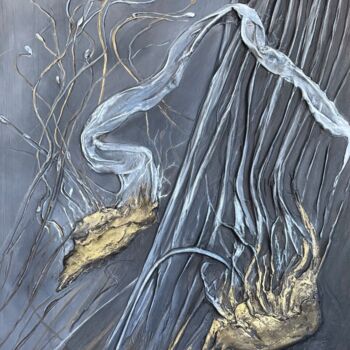 Painting titled "“In the Deep” – Mod…" by Irina Ges, Original Artwork, Acrylic Mounted on Wood Stretcher frame
