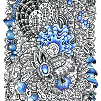 「Winter Zenart 3_ Мo…」というタイトルの描画 Viktoriya Crichtonによって, オリジナルのアートワーク, ジェルペン