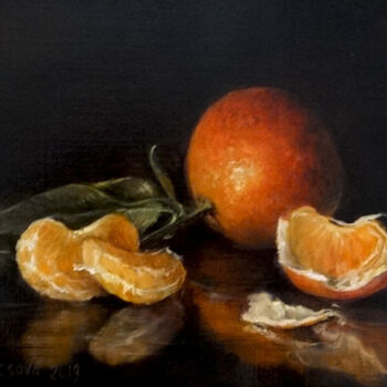 Painting titled "Clémentines" by Maria Zhiltsova, Original Artwork, Oil