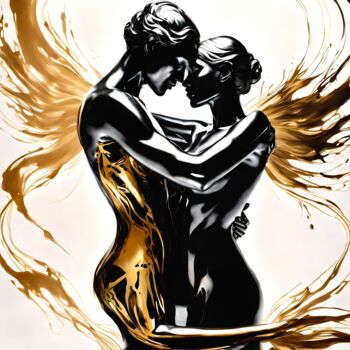 Digitale Kunst getiteld "Free Feelings No.18" door Ninn, Origineel Kunstwerk, AI gegenereerde afbeelding