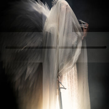 Photography titled "dark Angel VI dibond" by Cédric Brion, Original Artwork, Digital Photography Mounted on Aluminium
