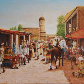 Peinture intitulée "Everyday life of th…" par Vasily Zhdanov, Œuvre d'art originale, Huile