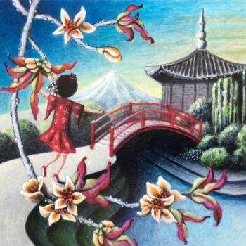 绘画 标题为“Ellebasie pour le r…” 由Emmanuelle Pellet, 原创艺术品, 丙烯 安装在纸板上