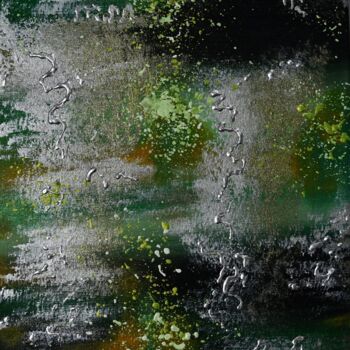 Painting titled "Chute d'eau dans la…" by Camille Zéphyr, Original Artwork, Acrylic