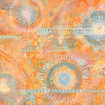 Painting titled "Fragments of Eterni…" by Socrates Geens, Original Artwork, Acrylic Mounted on Wood Stretcher frame