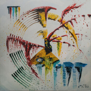 Peinture intitulée "Time catcher" par Anton Vishnevsky (A. Vish), Œuvre d'art originale, Huile Monté sur Panneau de bois