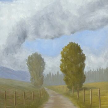 Painting titled "THE GOLDEN PATH" by Shaheera Sandhu, Original Artwork, Oil
